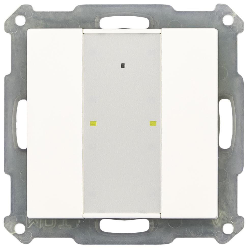 MDT RF-TA55A2.01 KNX RF+ Funk Taster Plus 2fach m.Aktor Reinweiß glänzend