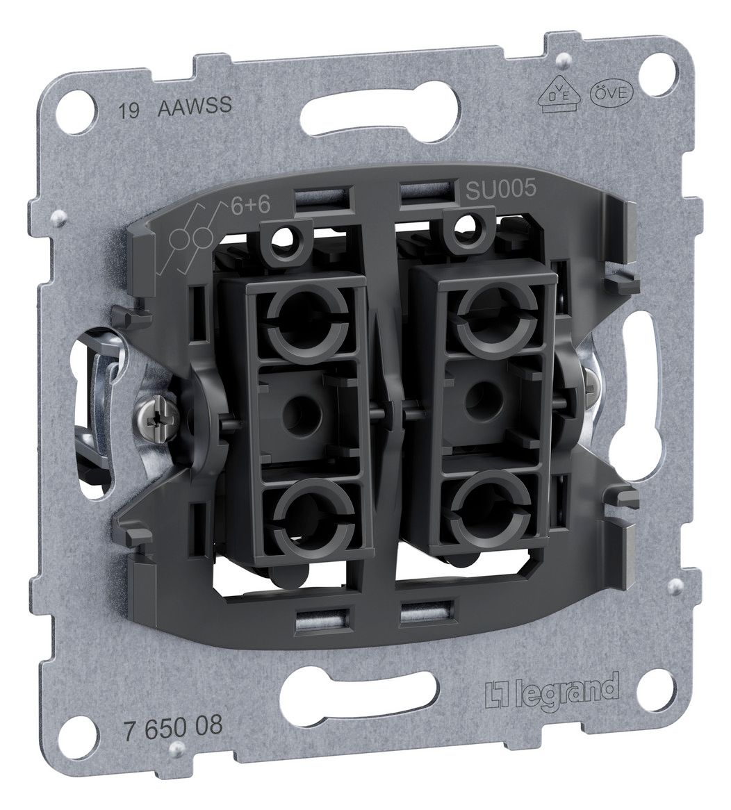 Legrand 765008 SEANO Einsatz Doppelwechselschalter 10AX Steckklemmen