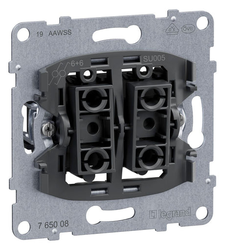 Legrand 765008 SEANO Einsatz Doppelwechselschalter 10AX Steckklemmen