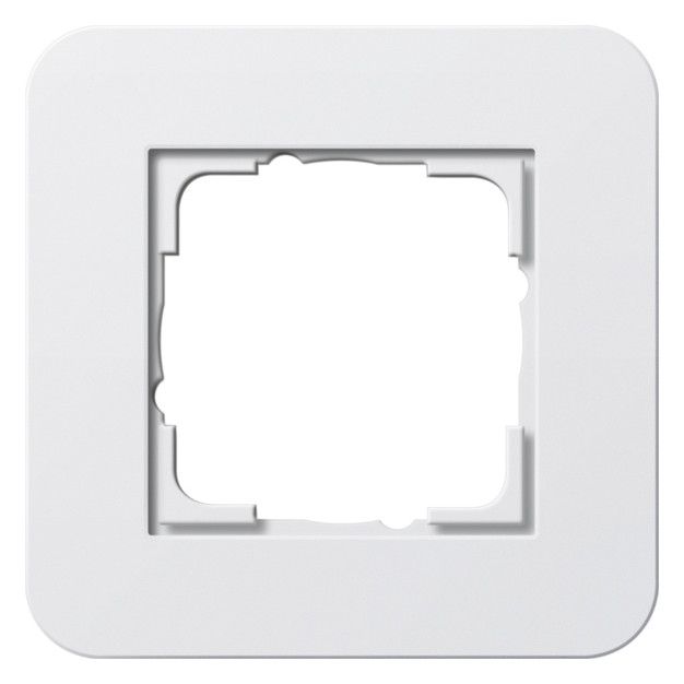 GIRA 0211410 Abdeckrahmen 1fach E3 Reinweiß/Reinweiß glänzend Soft-Touch