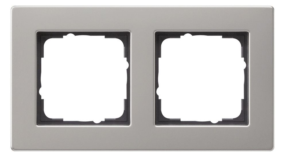 GIRA 0212335 Abdeckrahmen 2fach flach E2 Edelstahl