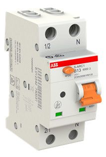 ABB BS/LS S-ARC1-B13 Brandschutzschalter 13A 6kA 1P+N 2TE 2CSA255901R9135