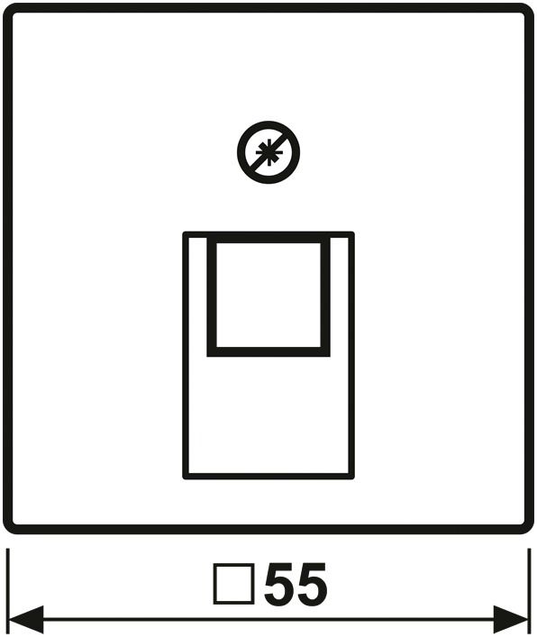 Jung A569-1BFPLUASWM Abdeckung f.IAE/UAE-Anschlussdose