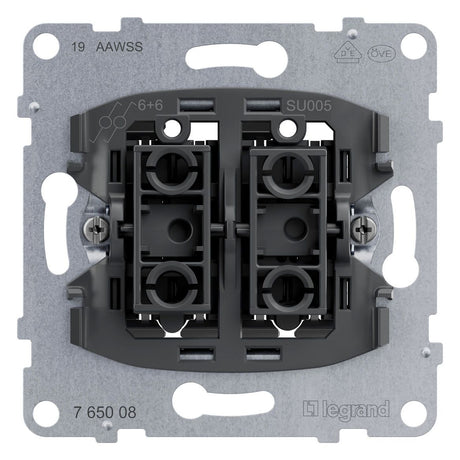 Legrand 765008 SEANO Einsatz Doppelwechselschalter 10AX Steckklemmen