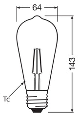Osram Vintage 1906 LED 35 4W 2400K E27 410lm 2400K LED-Lampe