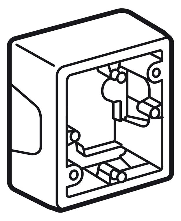 Legrand 776181 Aufputz Gehäuse 1-fach Creo ultraweiß