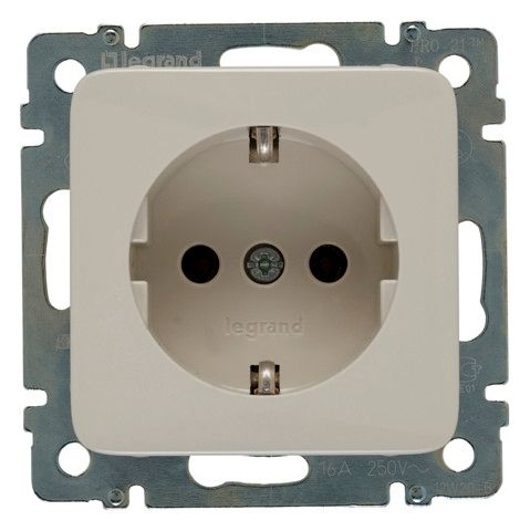 Legrand 776020 Schuko Steckdose Creo mandelweiß