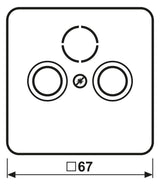 Jung CD561SATSW Abdeckung 3Loch f.SAT-TV schwarz
