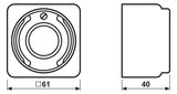 Jung 637-14A AP-Lichtsignal E14 230V max.5W o.Haube AP600 weiß