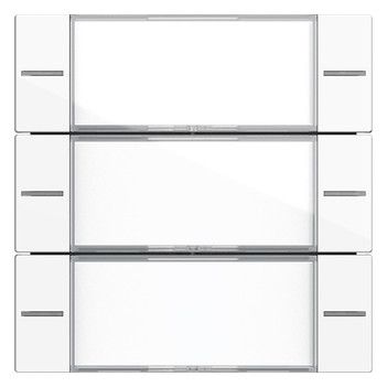GIRA 577303 Wippenset 3f BSF Tastsensor4 System 55 Klar/Reinweiß glänzend