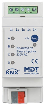 MDT BE-04230.02 Binäreingang 4fach 2TE REG 230VAC