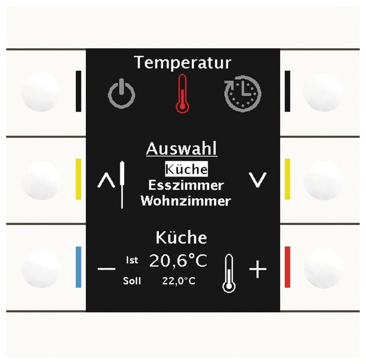 MDT BE-BZS86.01 Bedienzentrale Smart 86mm Kunststoff Reinweiß glänzend