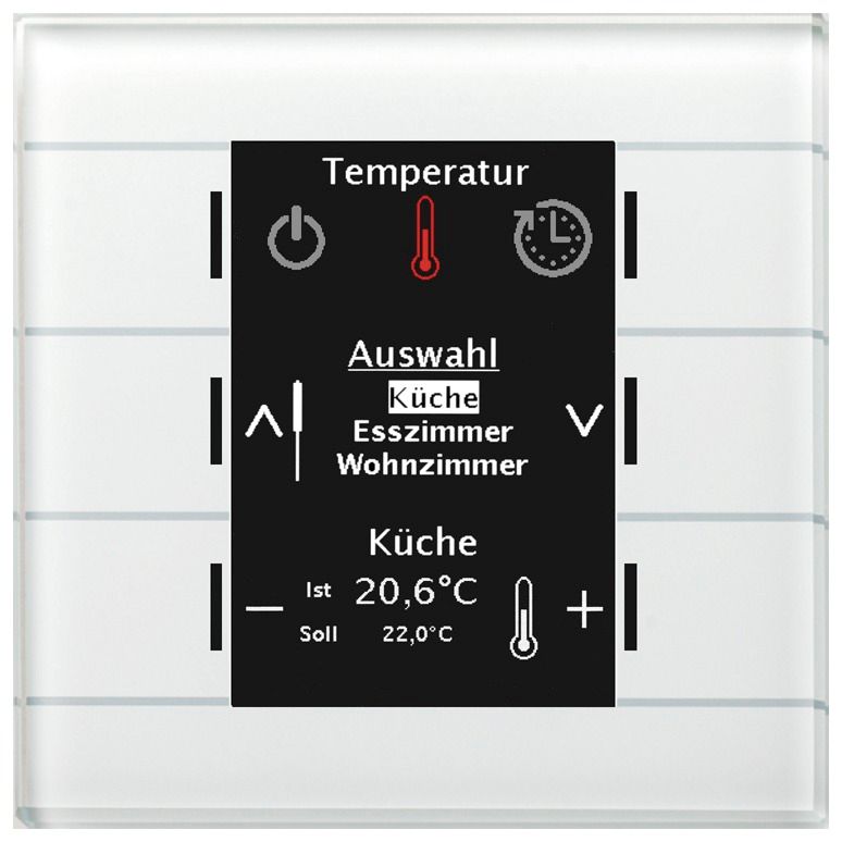 MDT BE-GBZW.01 Glas Bedienzentrale Smart m.Farbdisplay Weiß