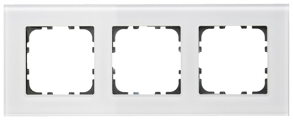 MDT BE-GTR3W.01 Glasrahmen 3fach f.55mm Programme Weiß
