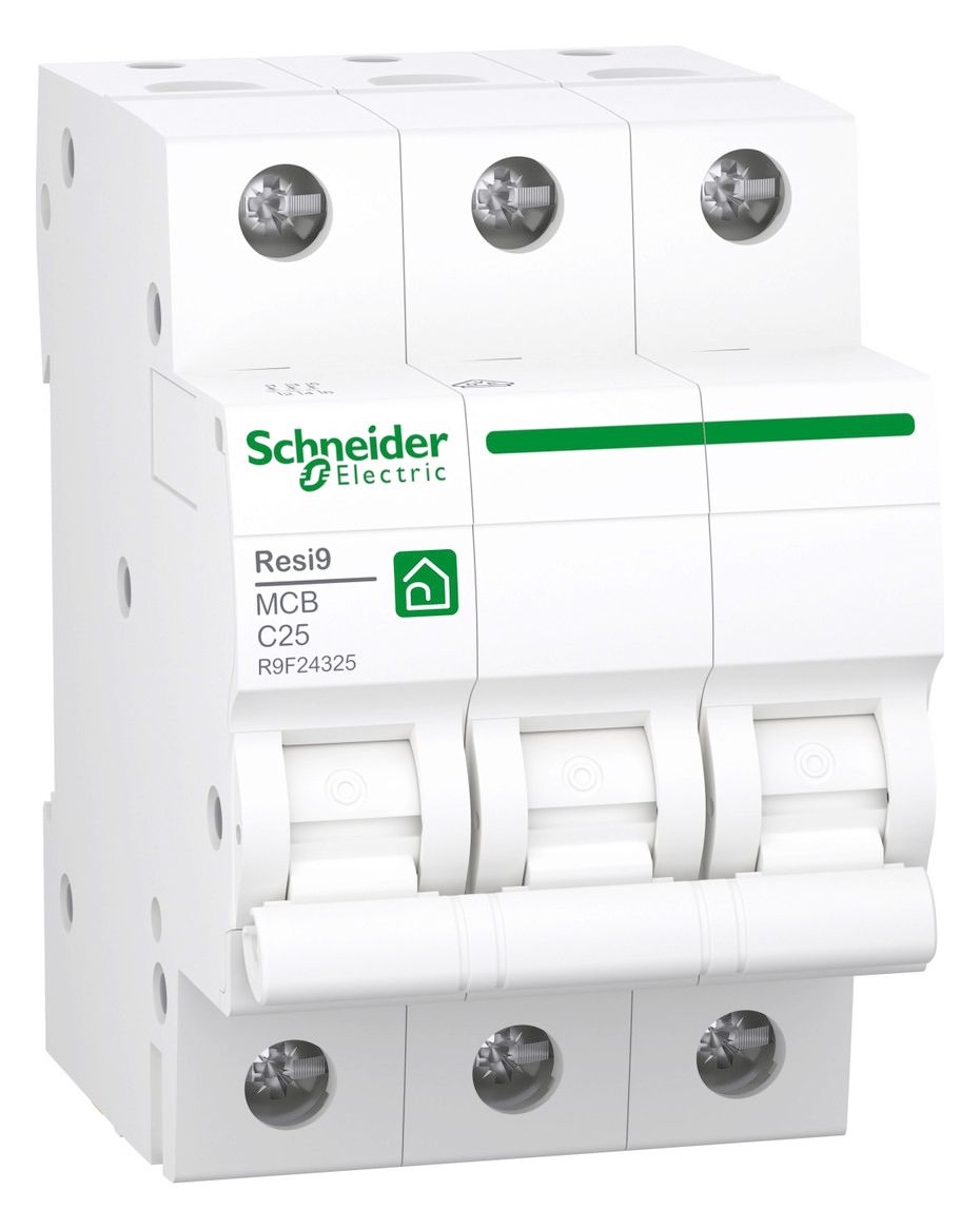 Schneider R9F24325 Leitungsschutz- schalter Resi9 3P, 25A, C Charakteristik