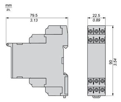 Schneider RM22LG11MR Niveaurelais 5k-100kOhm 24-240VACDC 1W