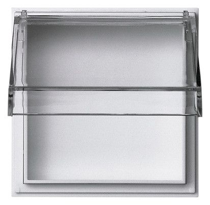 GIRA 040966 Adapterrahmen Klappdeckel transparent TX_44 WG UP Reinweiß