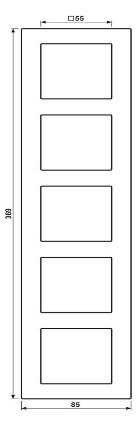 Jung A5585BFANM Rahmen 5f.bruchsicher f. waager.u.senkr.komb.