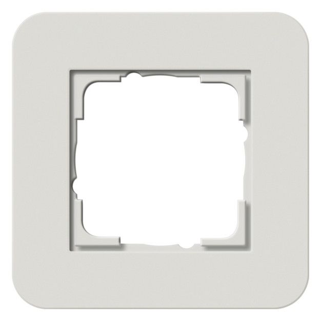 GIRA 0211411 Abdeckrahmen 1fach E3 Hellgrau/Reinweiß glänzend Soft-Touch