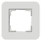 GIRA 0211411 Abdeckrahmen 1fach E3 Hellgrau/Reinweiß glänzend Soft-Touch