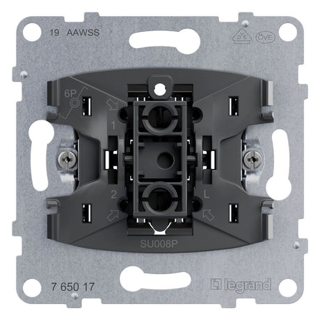 Legrand 765017 SEANO Einsatz Taster m.Wechselkontakt m.N-Klemme 10A