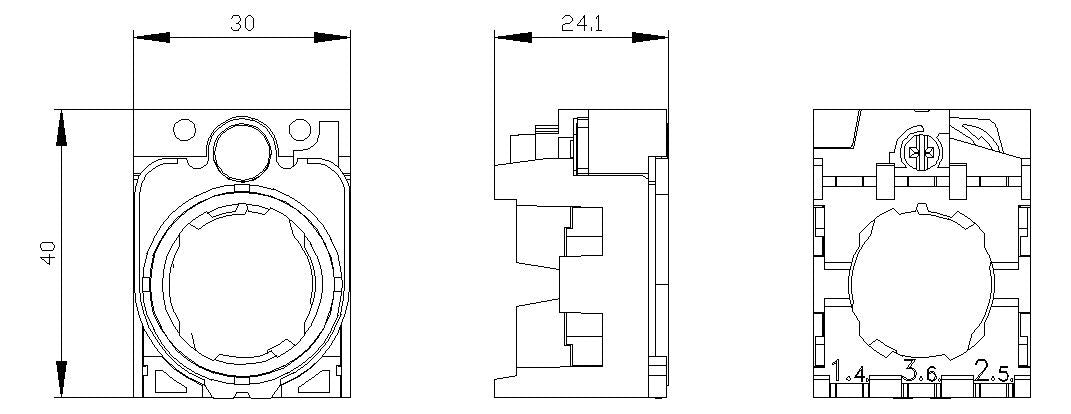 Siemens 3SU1500-0AA10-0AA0 Halter 3fach