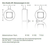 GIRA 0061055 AP-Gehäuse 1fach Studio Schwarz glänzend