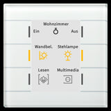 MDT BE-GT20W.02 Glastaster II Smart m.Farbdisplay Weiß