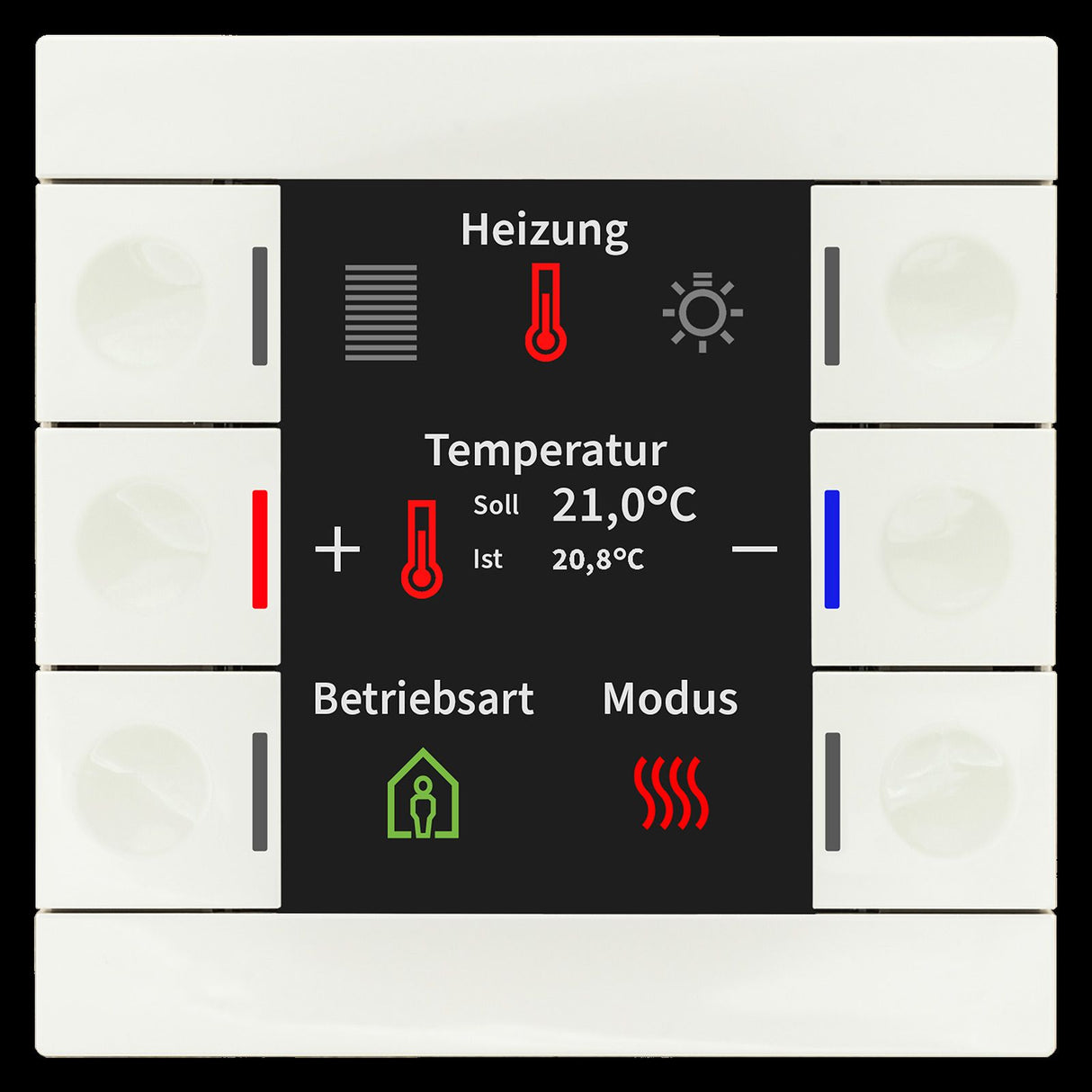 MDT BE-TAS86T.02 Taster Smart 86 m.Farbdisplay+Temp. Reinweiß glänzend