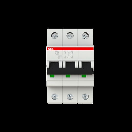 ABB S203-C32 Sicherungsautomat C-Char., 6 kA, 32A, 3P