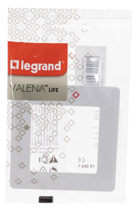 Legrand 754001 Rahmen 1-fach Valena Life ultraweiß Thermoplast