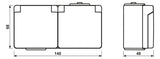 Jung 622WW AP/WG SCHUKO Steckdose 2f verdrahtet waagerecht WG600