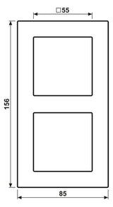 Jung A5582BFAL Rahmen 2f.bruchsicher f.waager.u.senkr.komb.