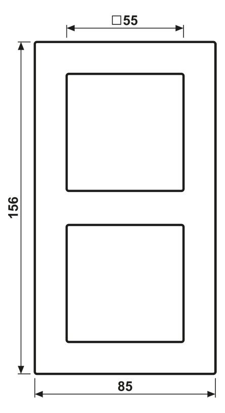 Jung A5582BFANM Rahmen 2f.bruchsicher f. waager.u.senkr.komb.