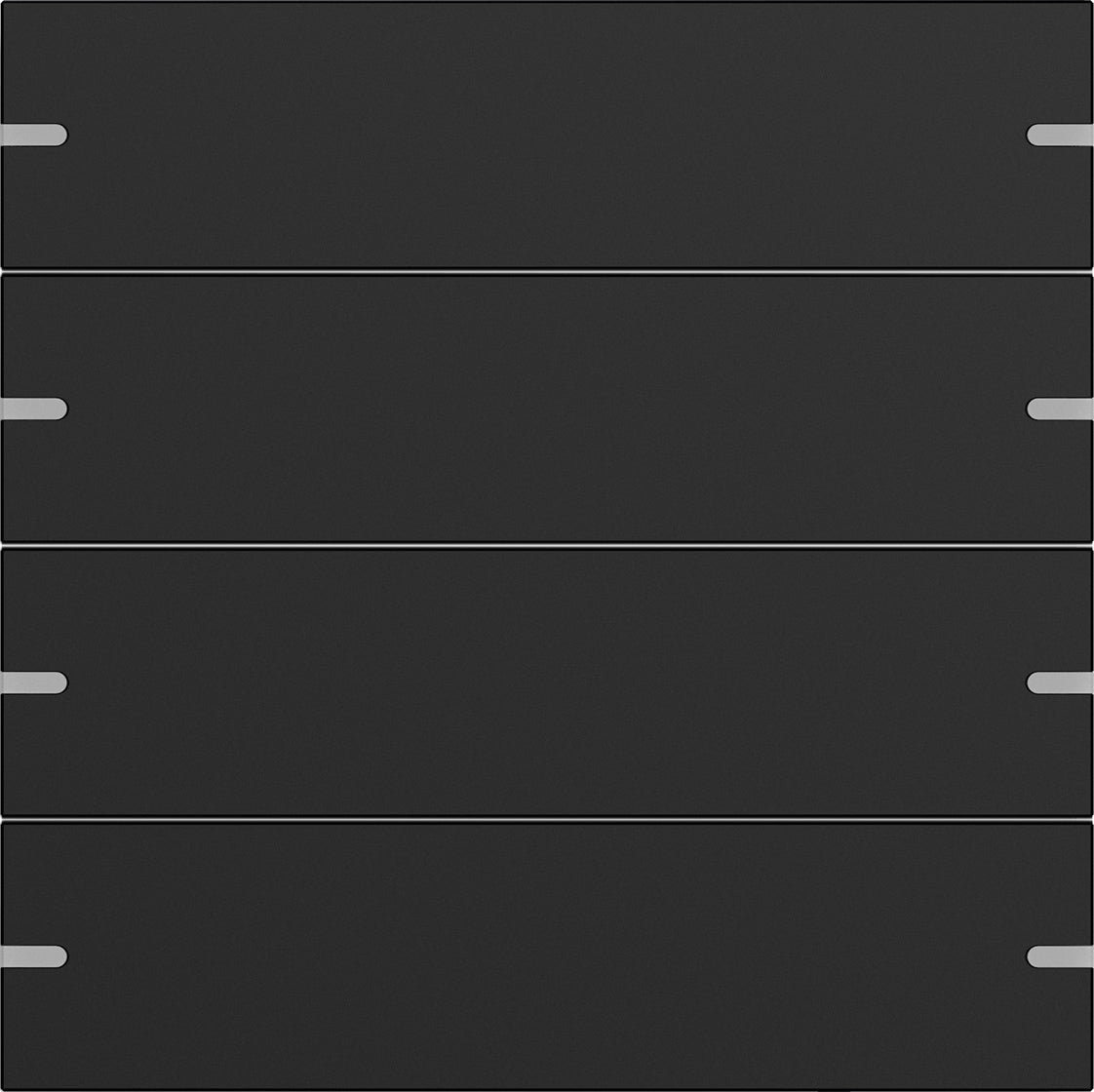 GIRA Wippenset 4fach für Tastsensor 4 Aluminium Schwarz matt (lackiert)