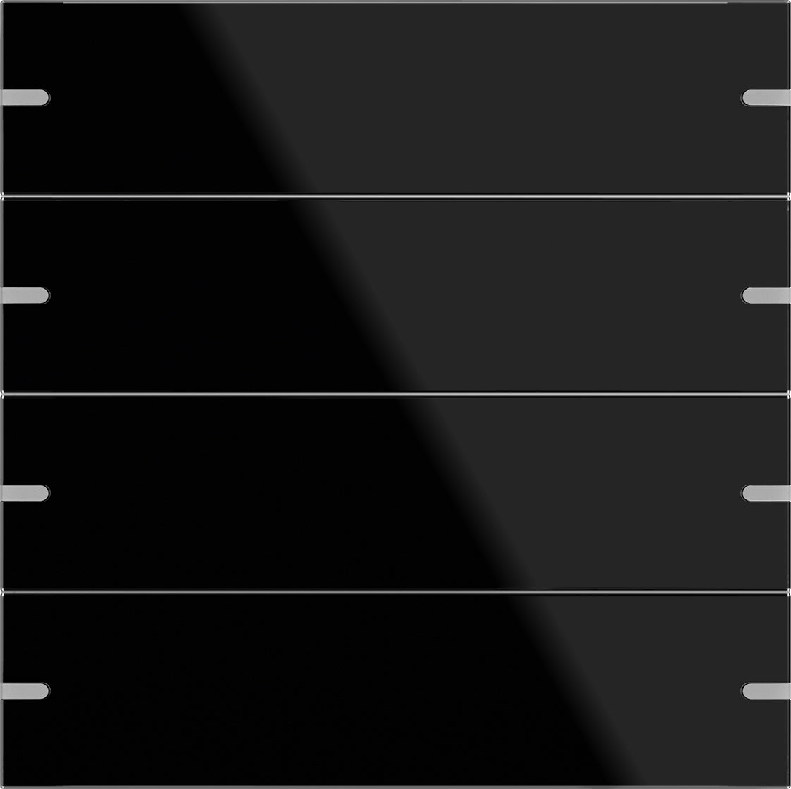 GIRA Wippenset 4fach für Tastsensor 4 Glas Schwarz