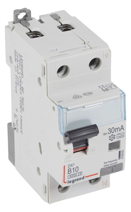 Legrand 410963 DX3 Fi/LS-Schalter B 10A 1P+N 6kA 30mA Typ A 230VAC 2TE