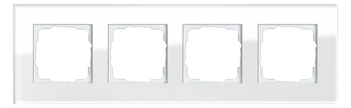GIRA 021412 Abdeckrahmen 4fach Esprit Glas Weiß