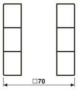 Jung LS503TSASW Tastensatz 3fach kpl LS/FD-design schwarz