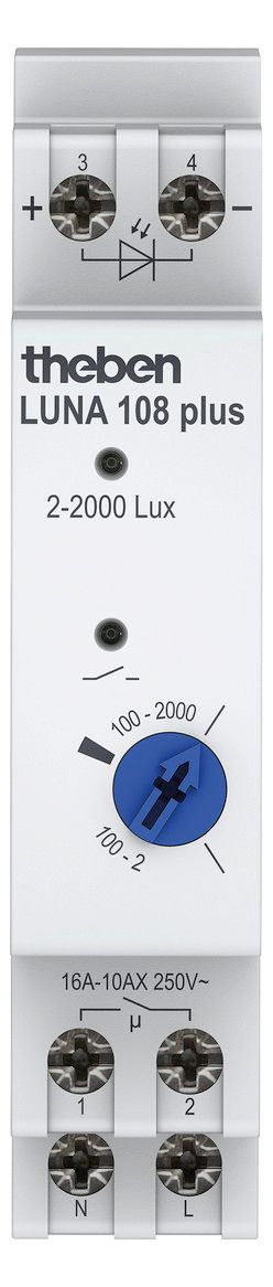 Theben LUNA 108 plus EL Dämmerungss DIN Einbau-Lichtsensor 1 TE 1080900