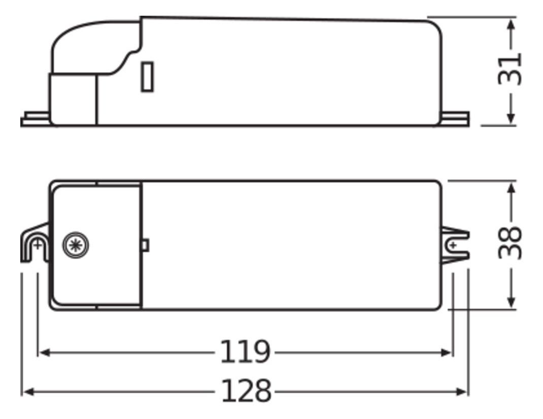 Osram ET PARROT 105W 220-240V I UNV1 Trafo 128x38x31mm