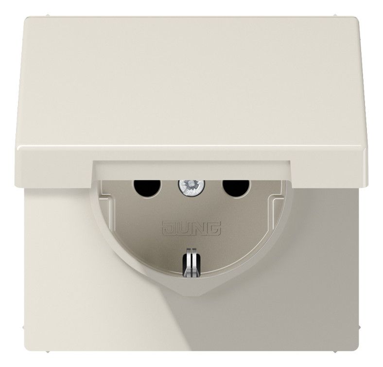 Jung LS1520KL SCHUKO Steckdose Klappdeckel weiß