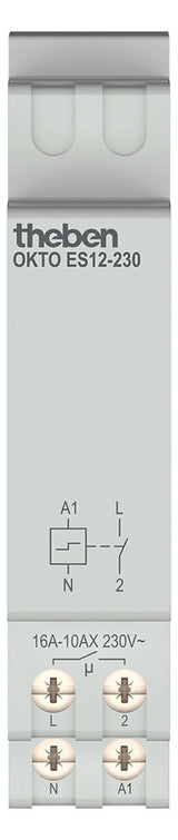 Theben OKTO ES12-230 Stromstoßschalter elektronisch 1 Kanal LED 600W 3120130