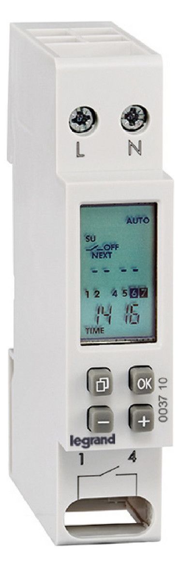 Legrand 003710 MicroRex D11 230V digital Wochenzeitschaltuhr Basic 1-Kanal 1TE
