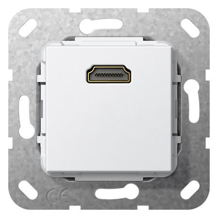 GIRA 566903 HDMI Kupplung Einsatz Reinweiß glänzend