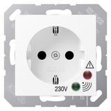 Jung A 521 UF WW SCHUKO Steckdose 16A 250VAC Schraubklemmen m.Funktionsanzeige
