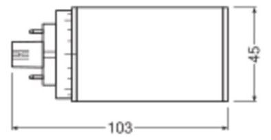 Ledvance DULUX LED T/E HF&AC MAINS V 6W 840 GX24Q-1 700lm Ersatz f.KLLni 4p EVG