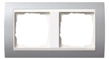 GIRA 0212326 Abdeckrahmen 2fach Zwischen rahmen RW gl. Event Farbe Alu