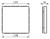 Jung AL2994BD Blind-Abdeckung m.Tragring verrastet LS Aluminium dark