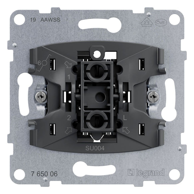 Legrand 765006 SEANO Einsatz Wechselschalter 10AX Steckklemmen
